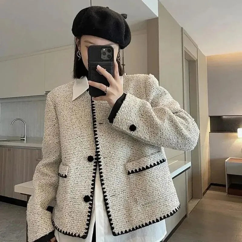 Women’s Cropped Tweed Pocket Jacket Style