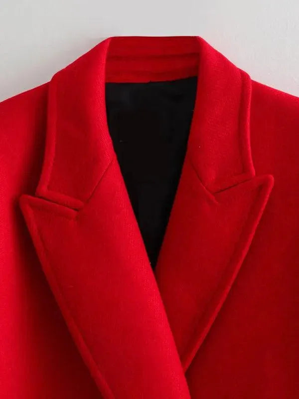Women's Double Breasted Overcoat Loose Fit Long Style