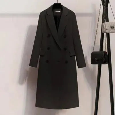 Women's Double Breasted Trench Coat Longline Style
