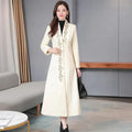 Women's Embroidered Trench Coat Slim Fit Design