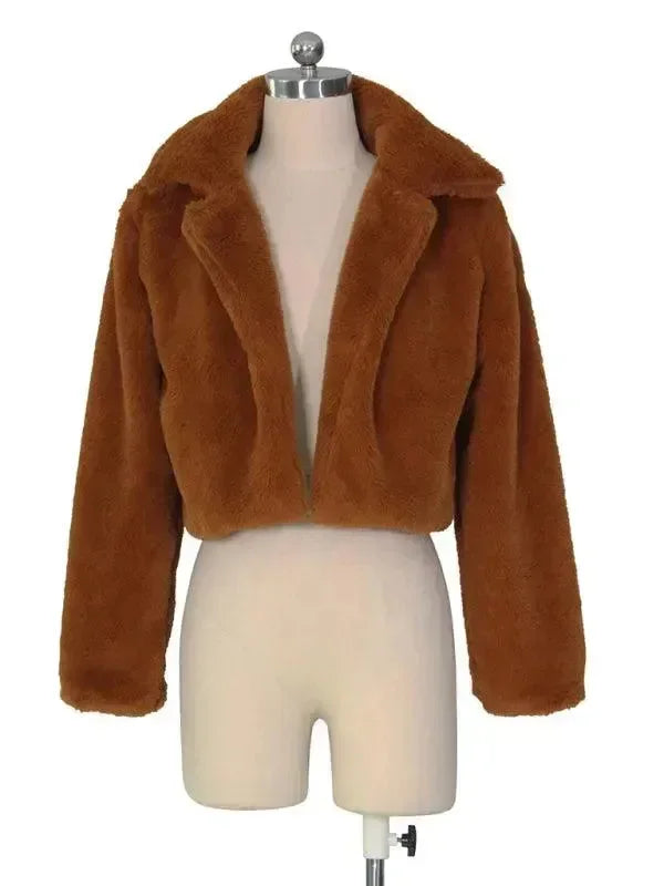 Women’s Faux Fur Bolero Jacket Warm Style