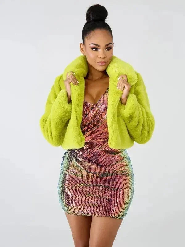 Women’s Faux Fur Bolero Jacket Warm Style