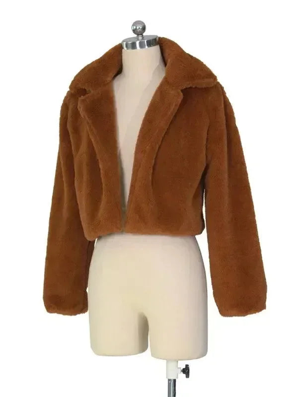 Women’s Faux Fur Bolero Jacket Warm Style