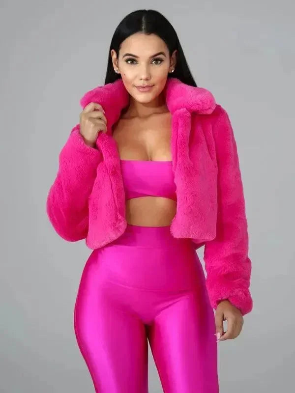 Women’s Faux Fur Bolero Jacket Warm Style