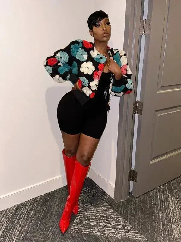 Women’s Floral Bolero Jacket Elegant Style