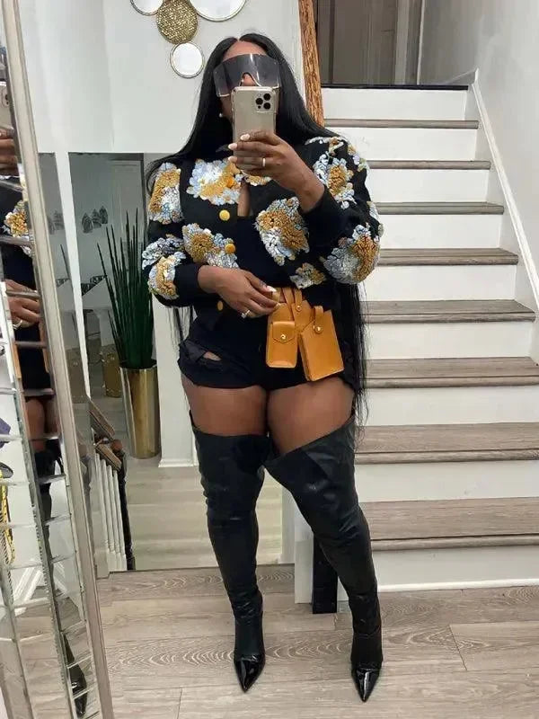 Women’s Floral Bolero Jacket Elegant Style