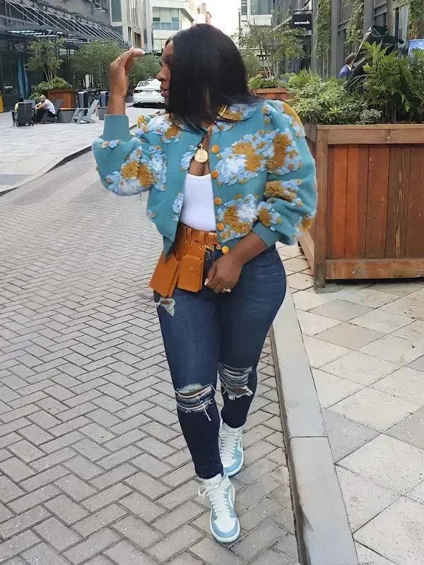 Women’s Floral Bolero Jacket Elegant Style