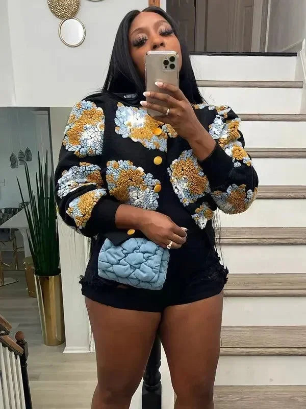 Women’s Floral Bolero Jacket Elegant Style