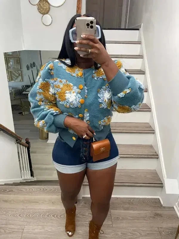 Women’s Floral Bolero Jacket Elegant Style