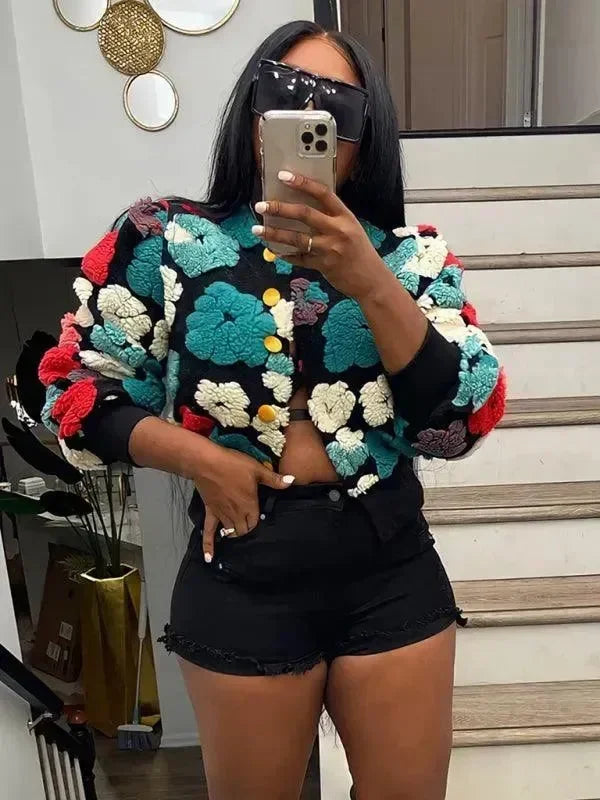 Women’s Floral Bolero Jacket Elegant Style