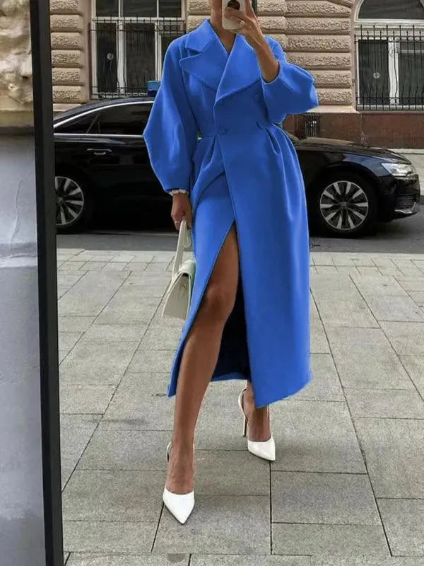 Women's Formal Overcoat Long Elegant Tailored Style