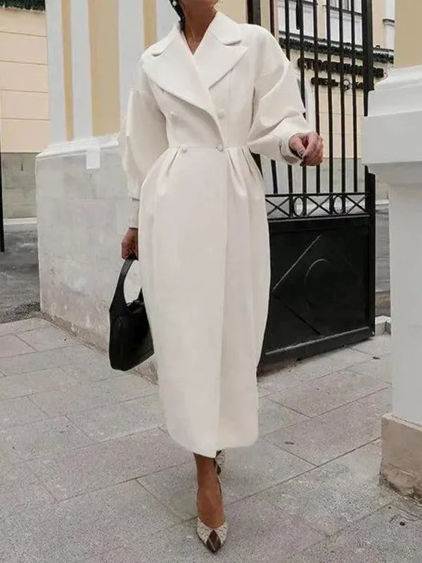 Women's Formal Overcoat Long Elegant Tailored Style