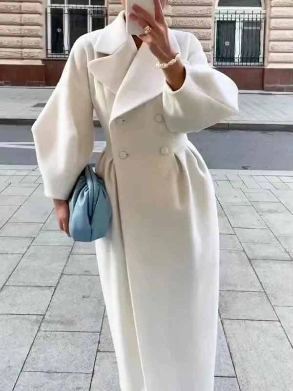 Women's Formal Overcoat Long Elegant Tailored Style