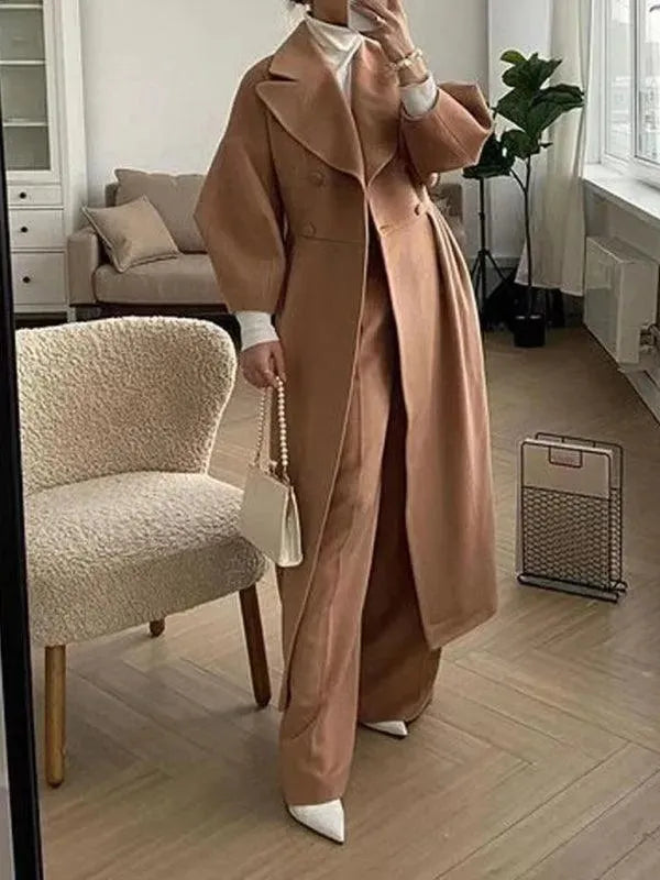 Women's Formal Overcoat Long Elegant Tailored Style