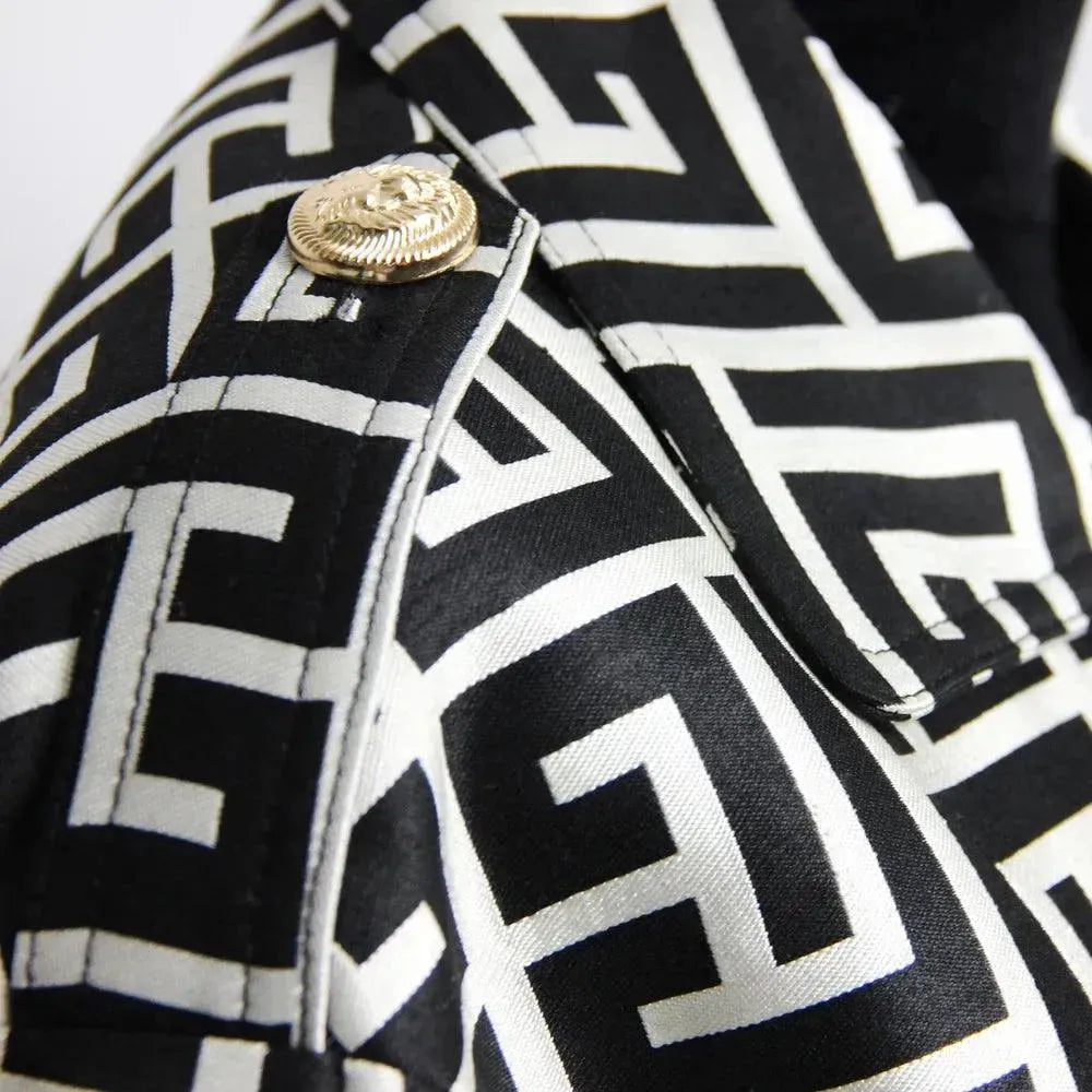 Women's Geometric Trench Coat Belted Modern Style