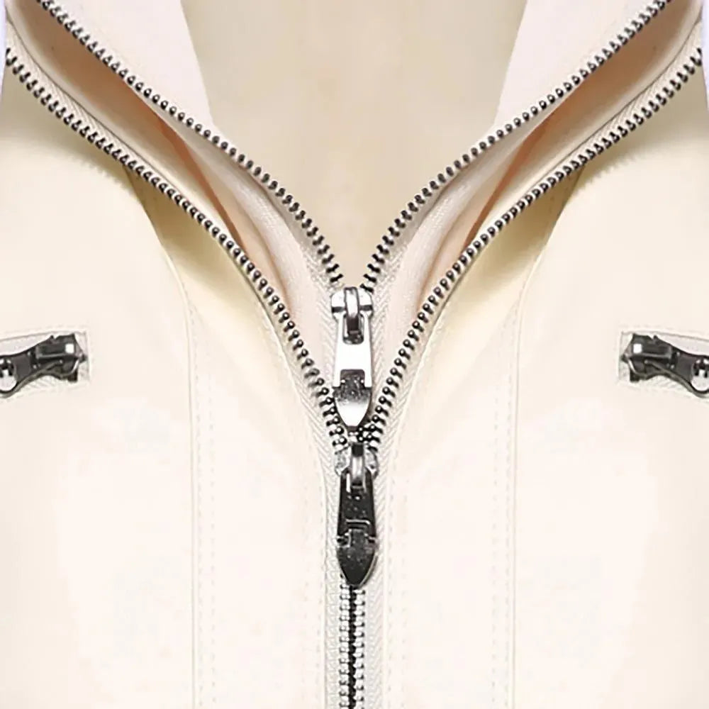 Women’s Hooded Leather Bomber Jacket Style