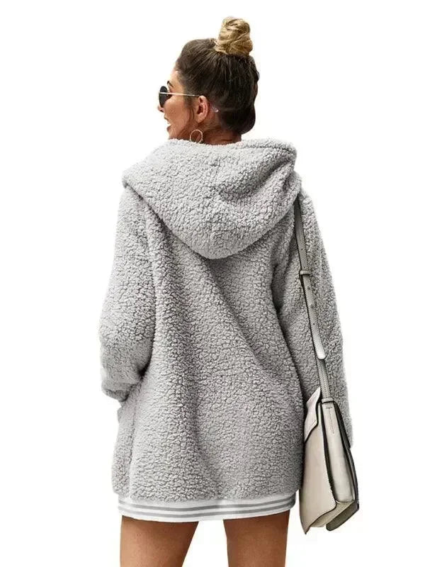 Women's Hooded Oversized Coat Relaxed Fit Style