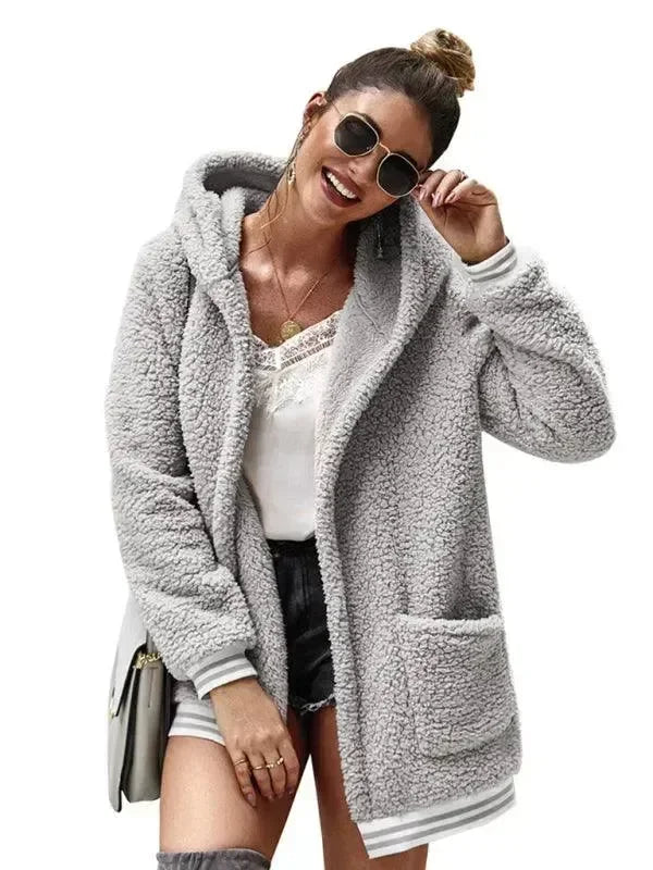 Women's Hooded Oversized Coat Relaxed Fit Style