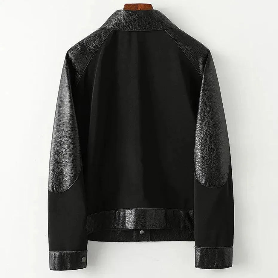 Women’s Leather Trucker Jacket Casual Style