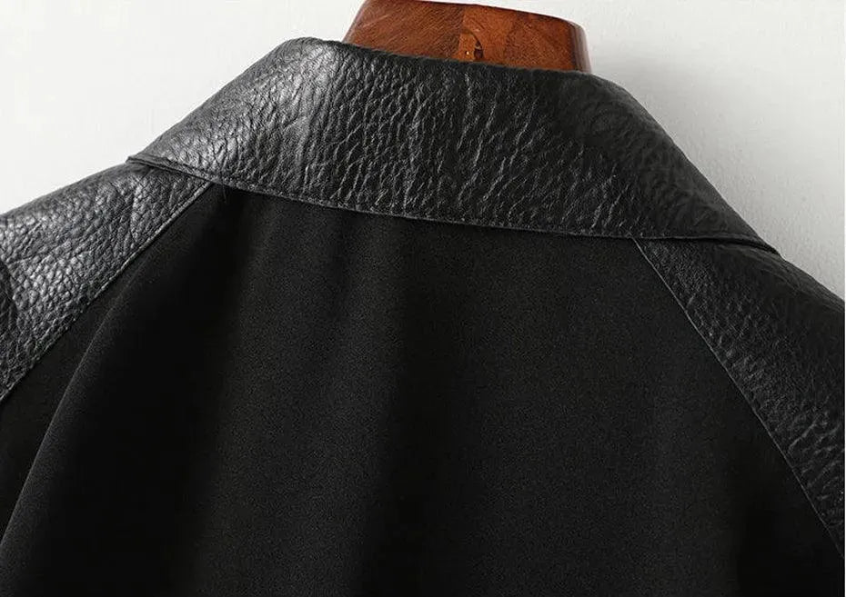 Women’s Leather Trucker Jacket Casual Style