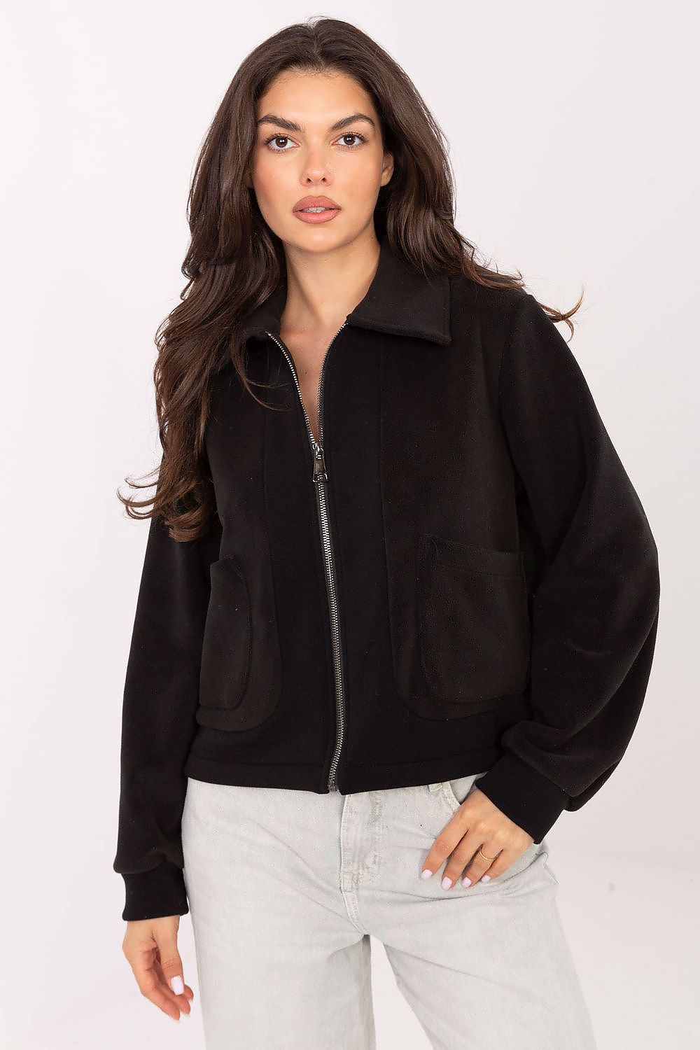 Women's Lightweight Viscose Bomber Jacket — Black