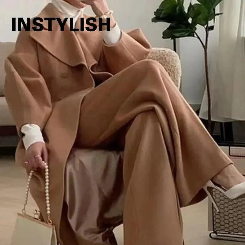 Women's Long Coat Slim Fit Elegant Design