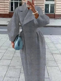 Women's Long Coat Slim Fit Elegant Design