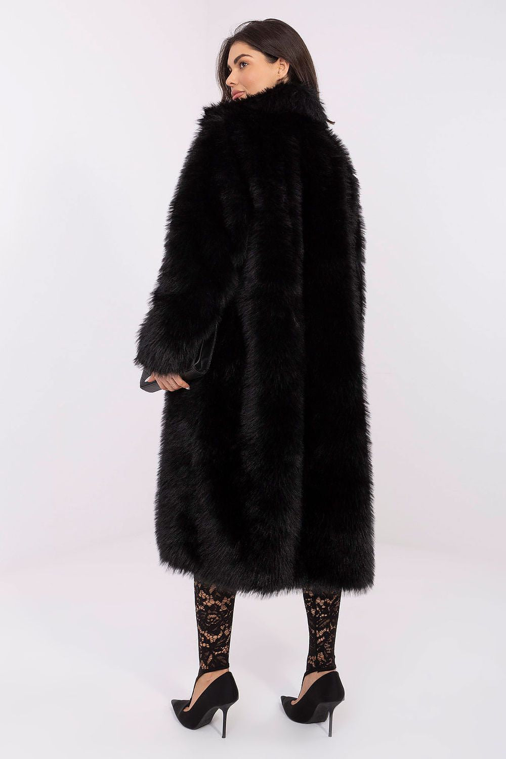 Women's Long Fur Coat Elegant Warm Style