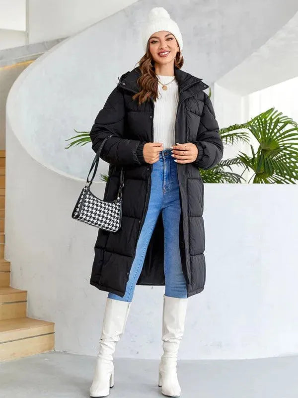 Women's Long Puffer Coat Warm Windproof Style