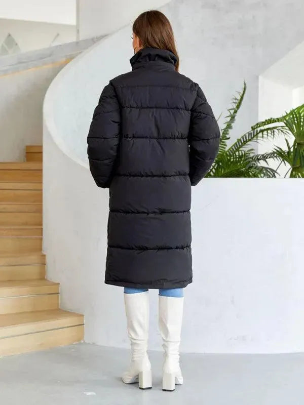 Women's Long Puffer Coat Warm Windproof Style