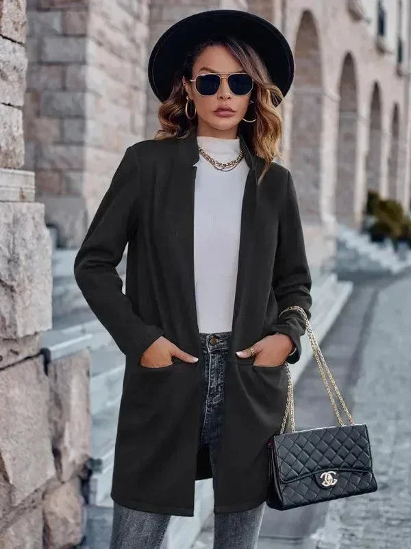 Women's Long Trench Coat Slim Fit Elegant Style