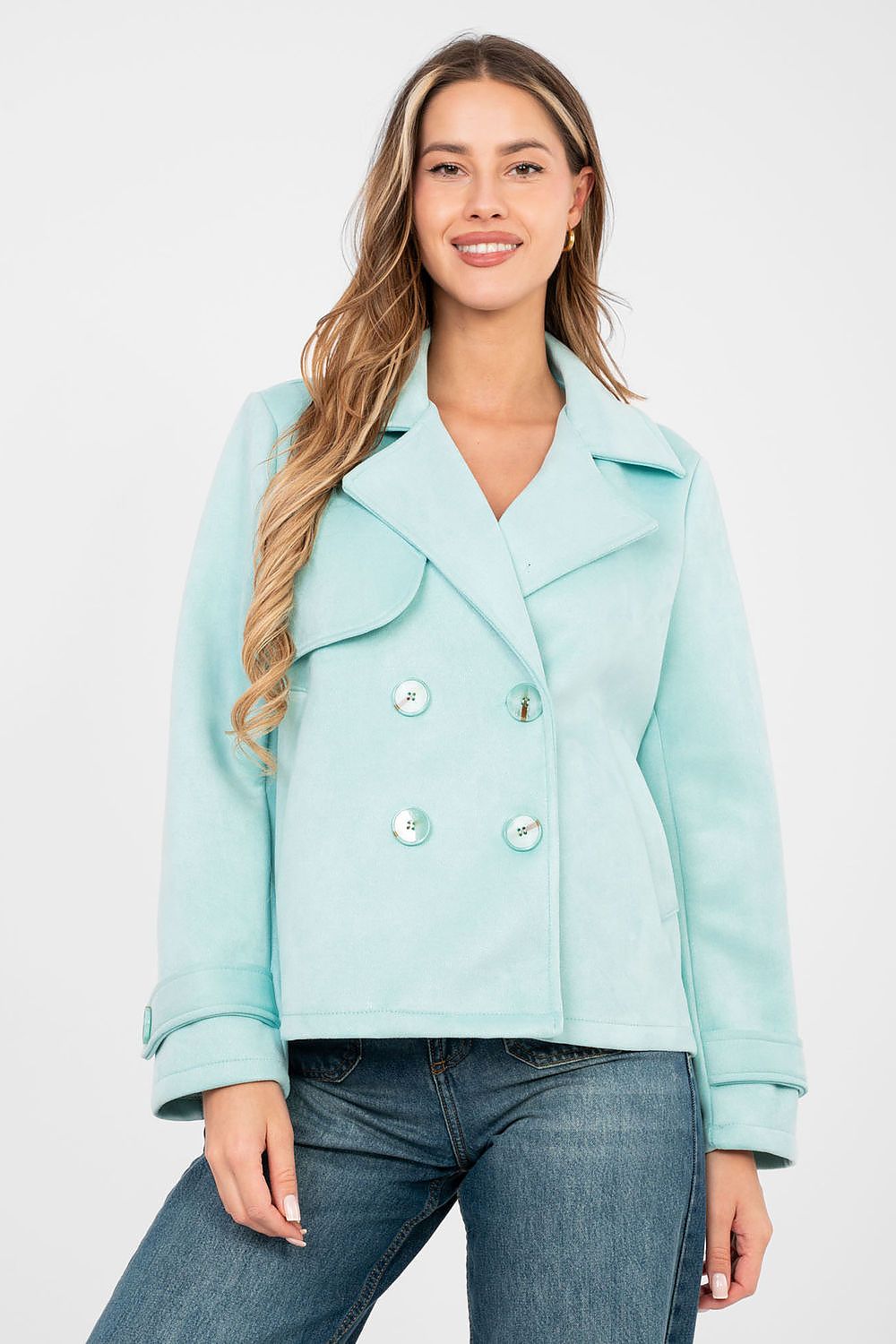 Women's Pea Coat Double Breasted Casual Style