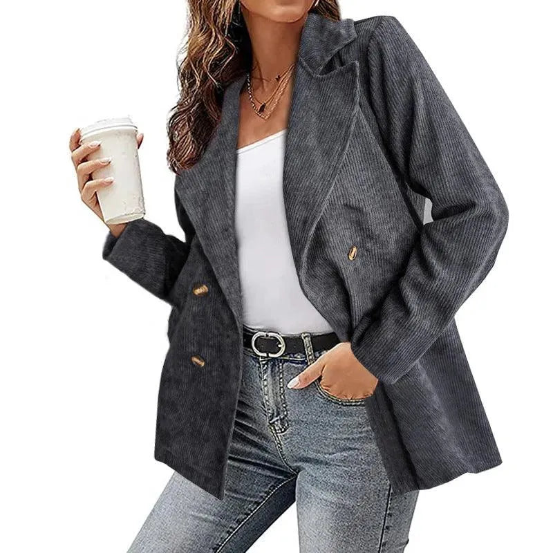 Women's Pea Coat Slim Fit Double Breasted Style