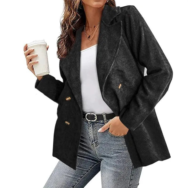 Women's Pea Coat Slim Fit Double Breasted Style