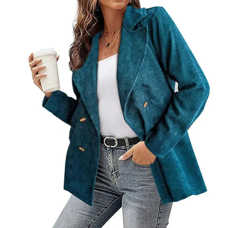 Women's Pea Coat Slim Fit Double Breasted Style