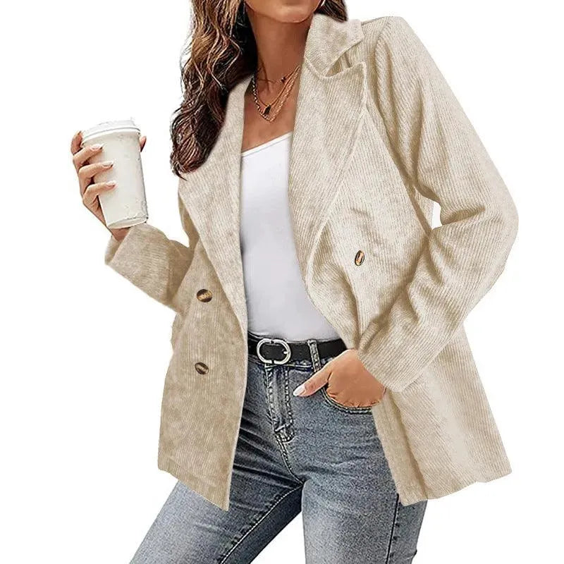 Women's Pea Coat Slim Fit Double Breasted Style