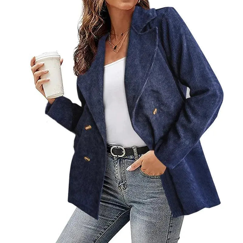 Women's Pea Coat Slim Fit Double Breasted Style