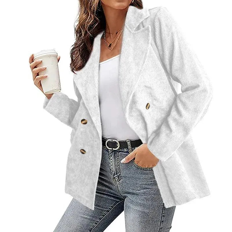 Women's Pea Coat Slim Fit Double Breasted Style