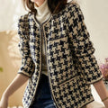Women’s Plaid Tweed Jacket Classic Style