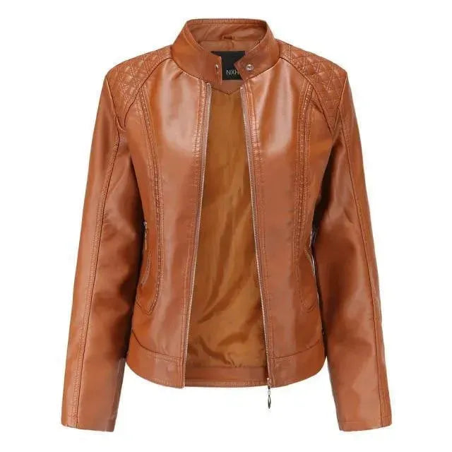 Women’s Quilted Biker Jacket Edgy Style