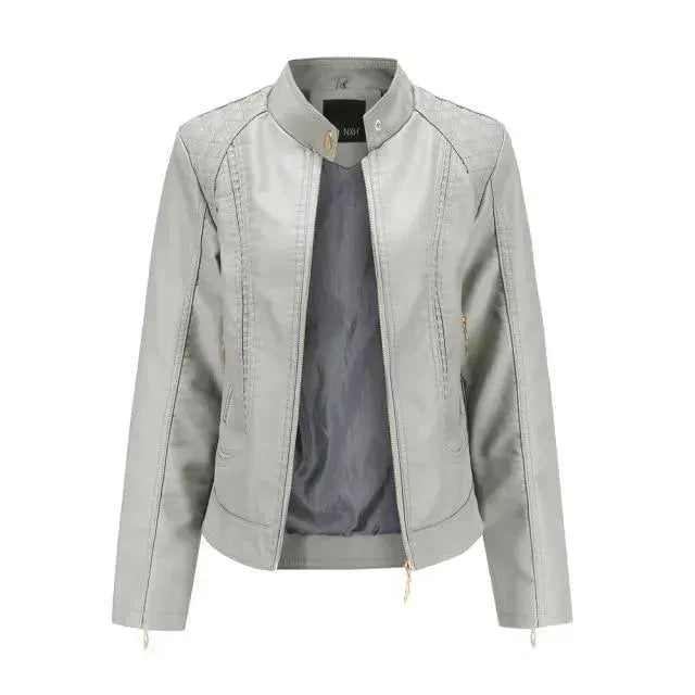 Women’s Quilted Biker Jacket Edgy Style