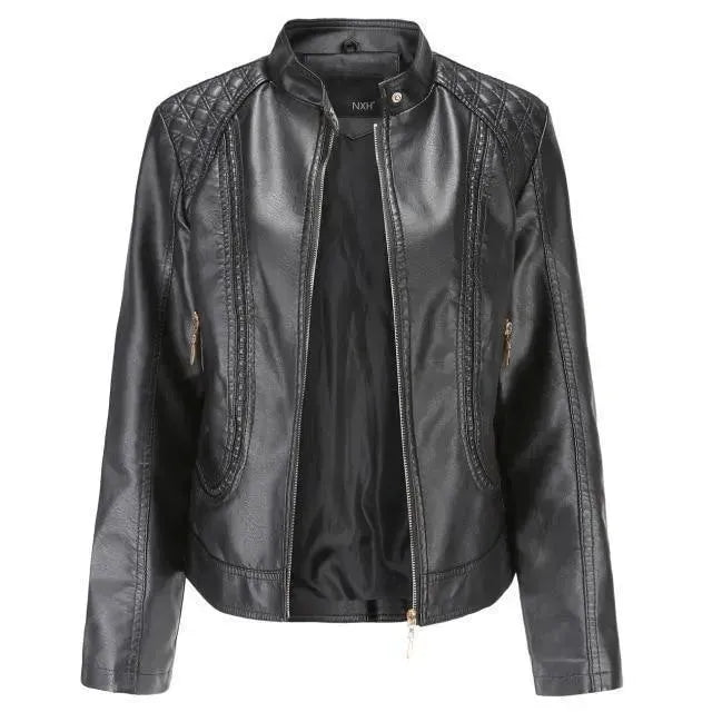 Women’s Quilted Biker Jacket Edgy Style