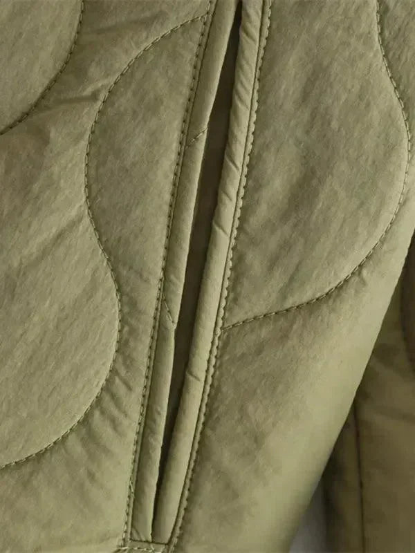 Women's Quilted Coat Loose Fit Zipper Style