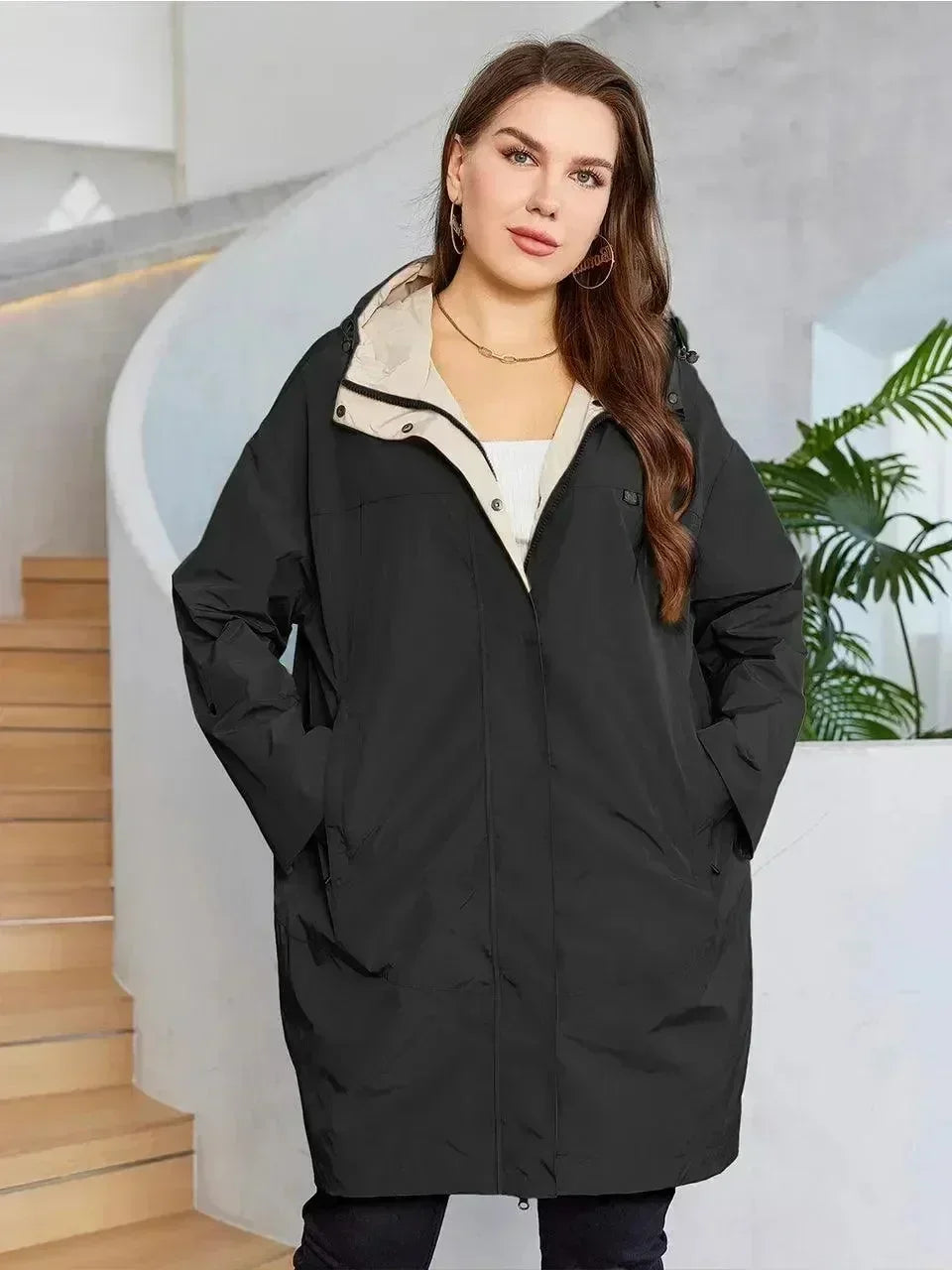 Women's Rain Coat Waterproof Lightweight Design