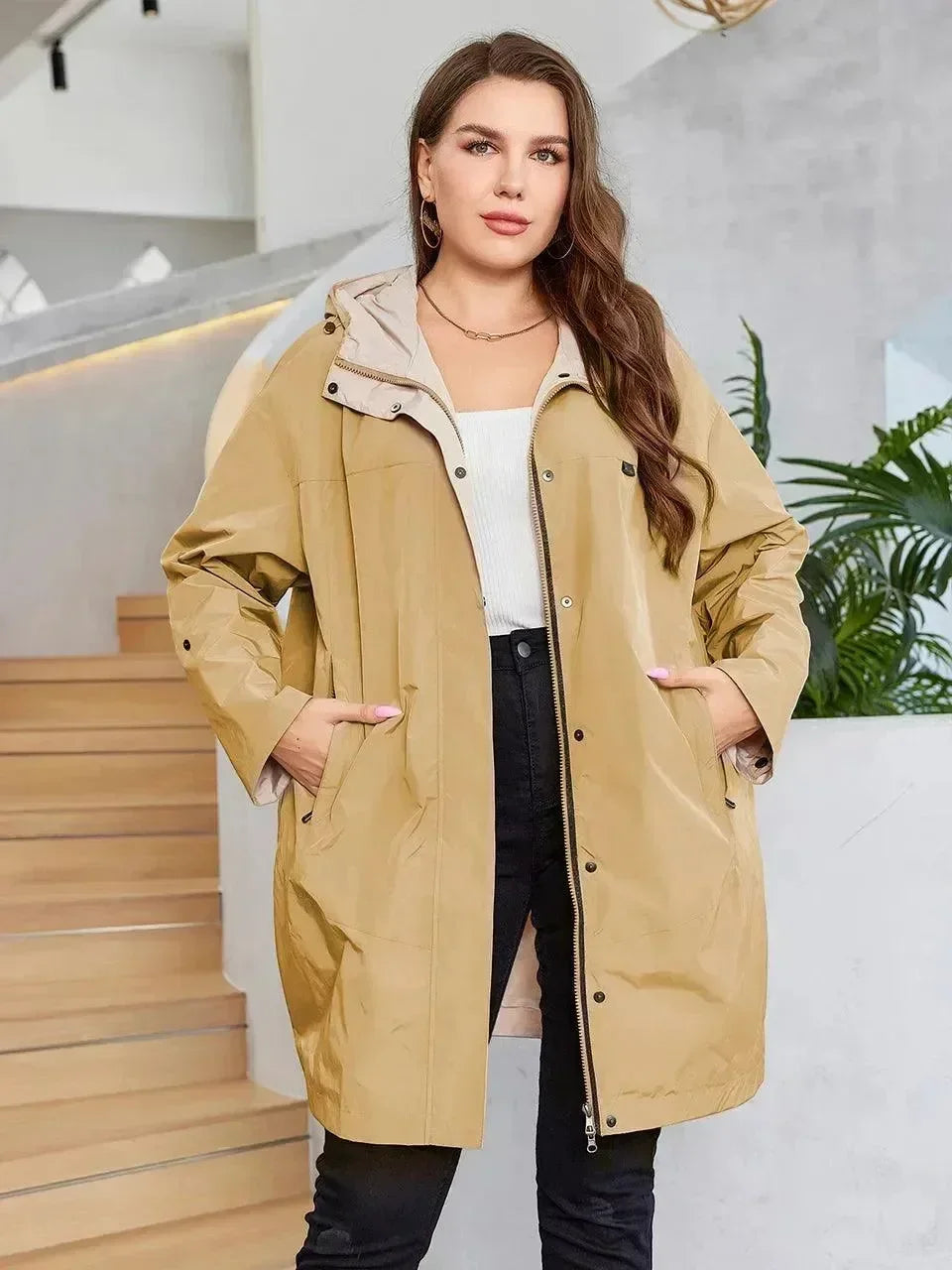 Women's Rain Coat Waterproof Lightweight Design