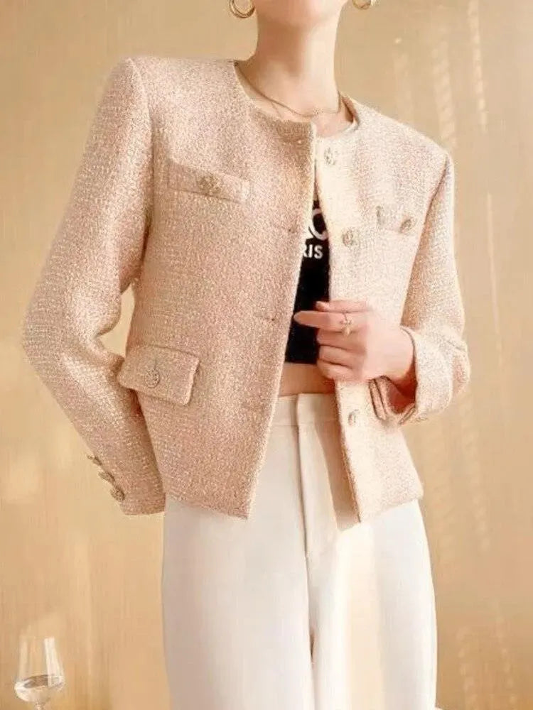 Women’s Sequin Tweed Jacket Party Style
