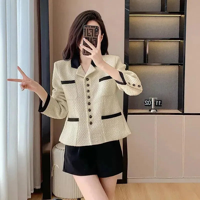 Women’s Slim Fit Tweed Jacket Modern Style