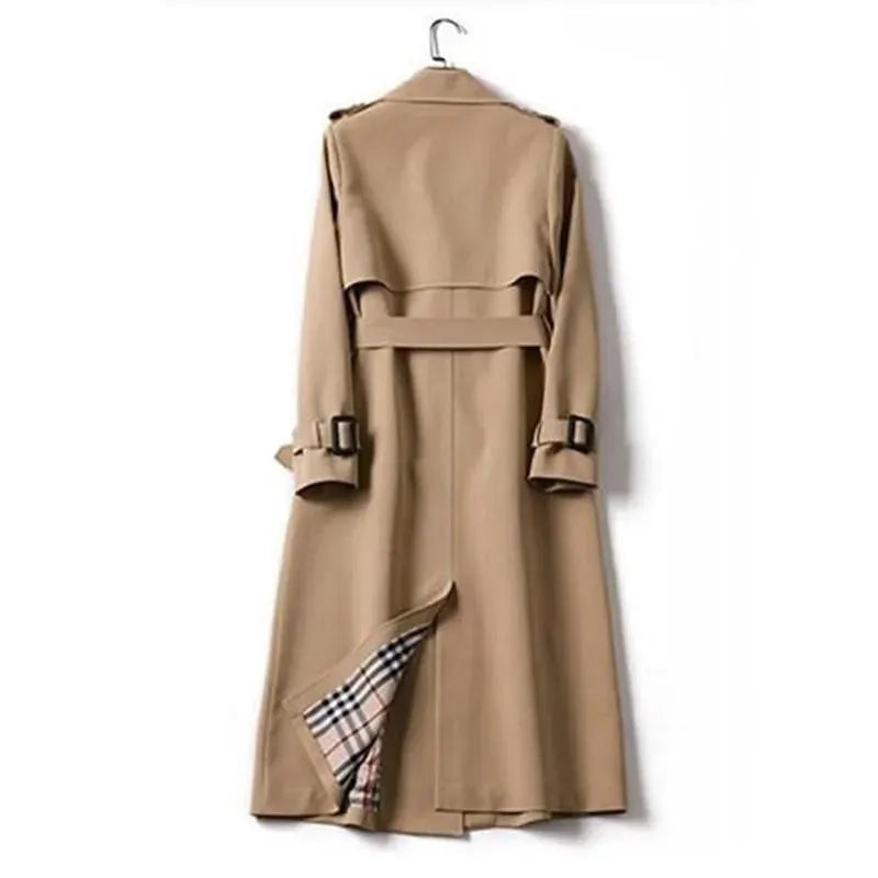 Women's Slim Trench Coat Longline Fitted Style