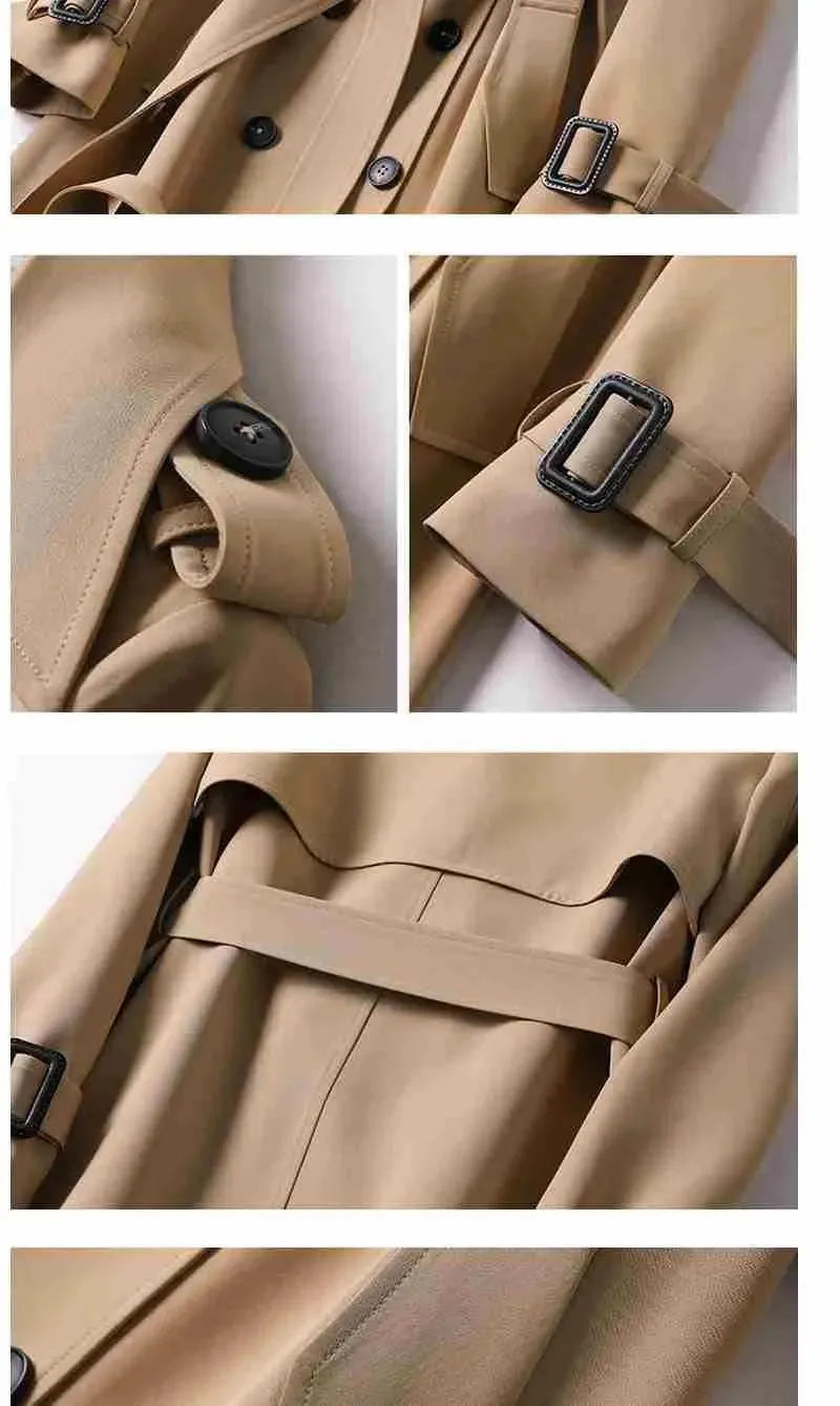 Women's Slim Trench Coat Longline Fitted Style