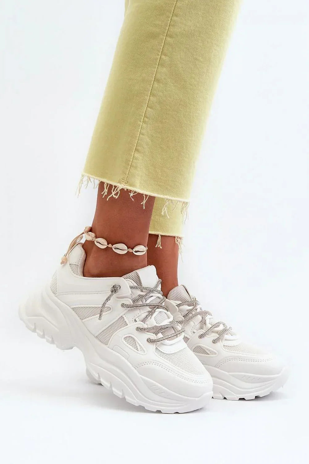 Women's Sneakers - Low-Top Platform Sneakers Shoes - Lace-Up All-Season Shoes-Sneakers-LeStyleParfait